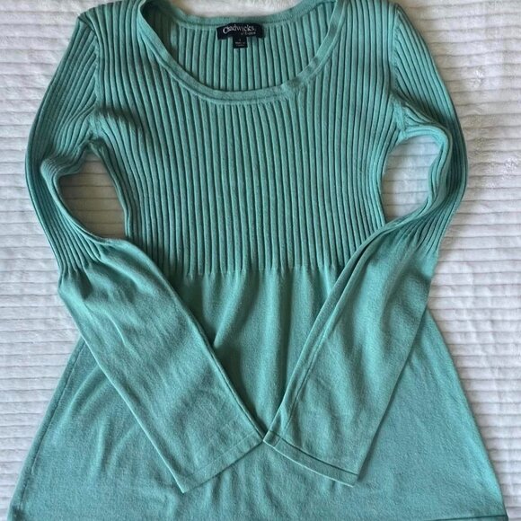 Size Small Women's Chadwicks Flared Blue Sweater - Picture 1 of 6